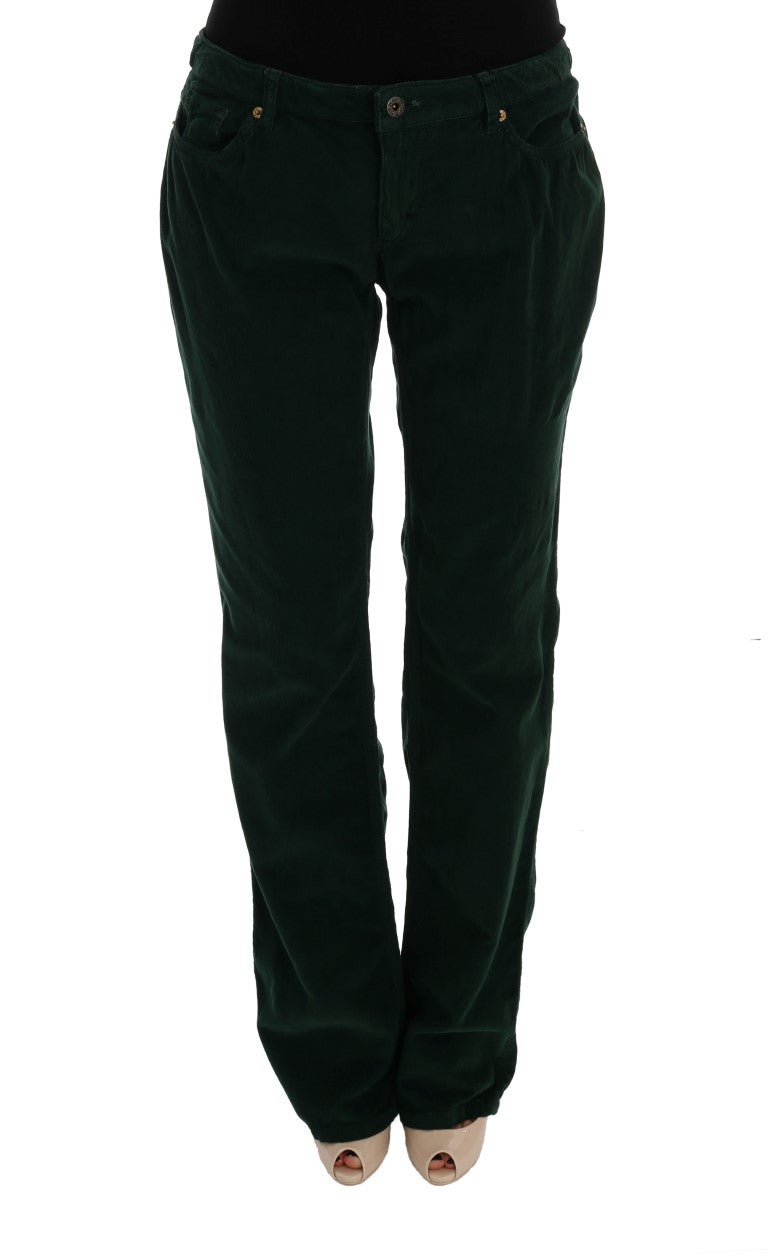 Green Cotton Corduroys Jeans-Dolce & Gabbana-LabelTerrace.com