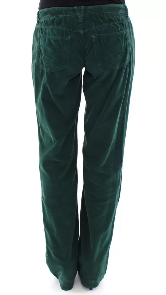 Green Cotton Corduroys SLIMMY Fit D&G Pants-Dolce & Gabbana-LabelTerrace.com