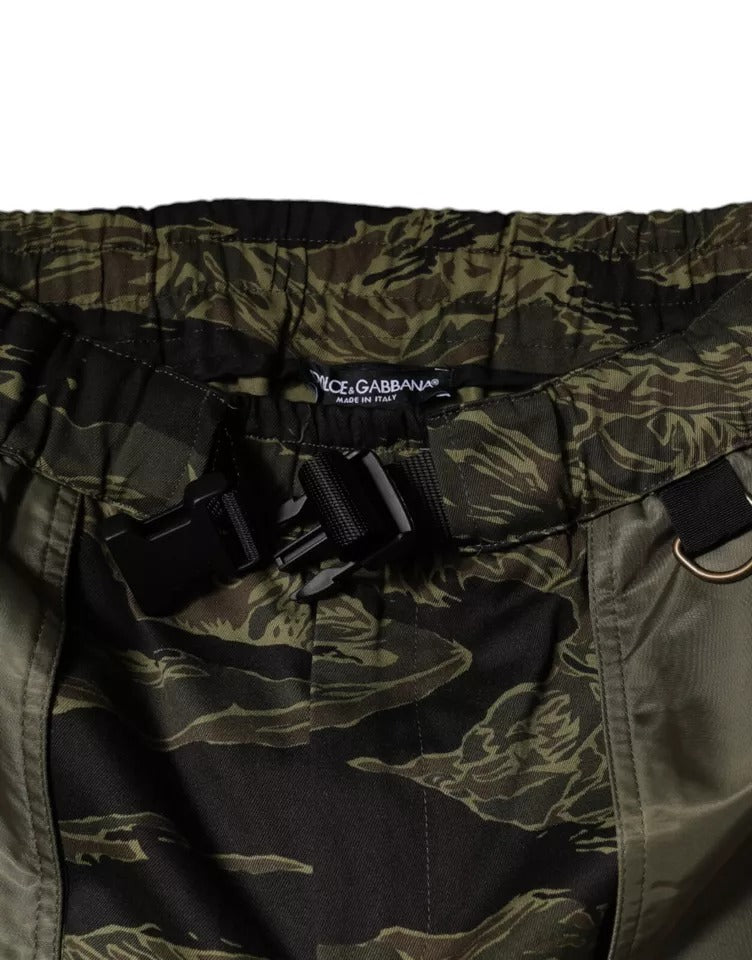 Green Cotton Jogger Cargo Pants-Dolce & Gabbana-LabelTerrace.com