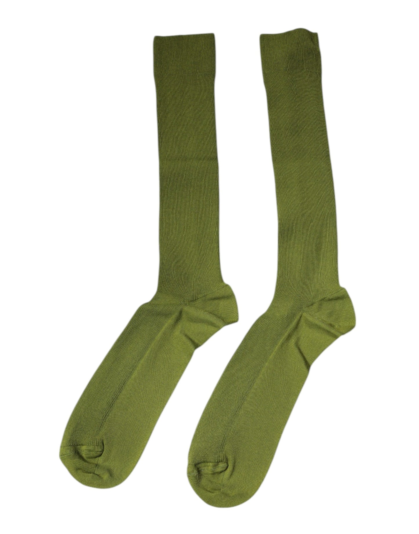 Green Cotton Logo Over The Calf Socks-Dolce & Gabbana-LabelTerrace.com
