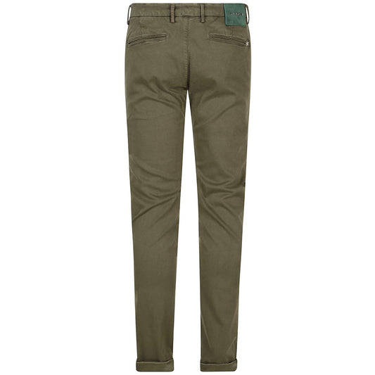 Green Cotton Men Chino Pants-Tramarossa-LabelTerrace.com
