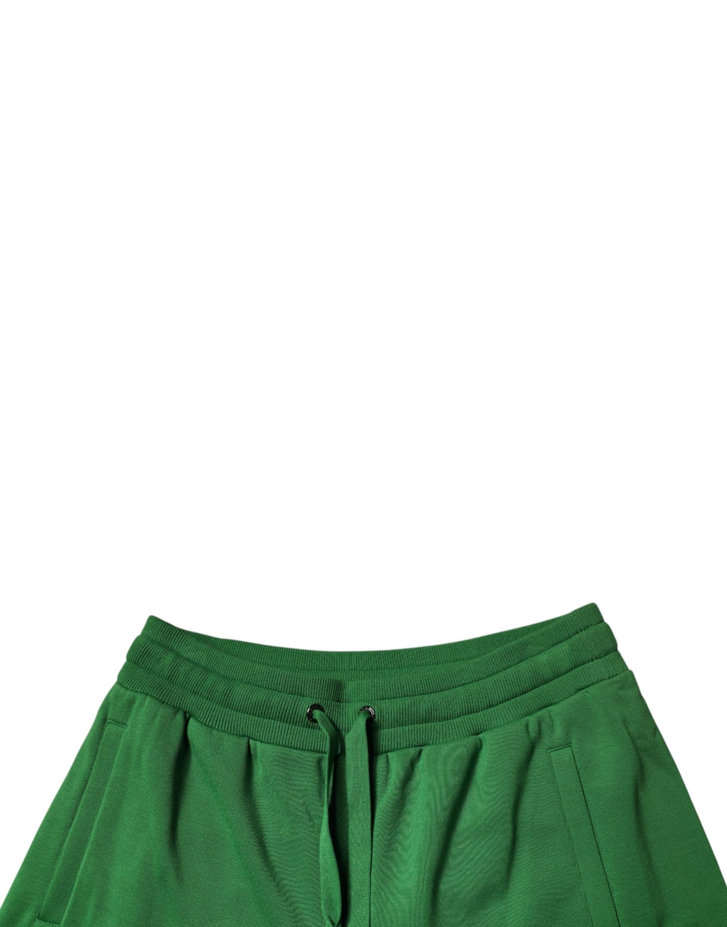 Green Cotton Men Sweatshorts Bermuda Shorts-Dolce & Gabbana-LabelTerrace.com