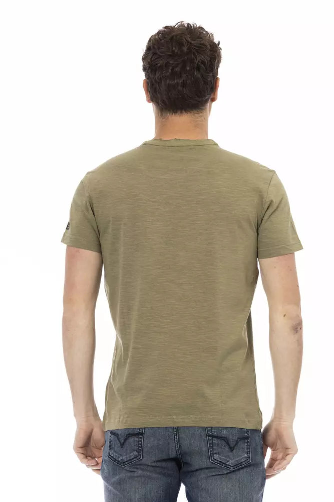 Green Cotton Men T-Shirt-Trussardi Action-LabelTerrace.com