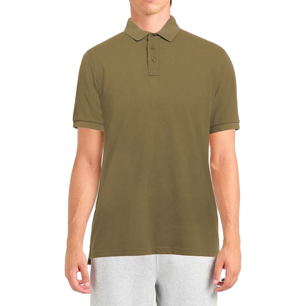 Green Cotton Polo Shirt-Alpha Studio-LabelTerrace.com