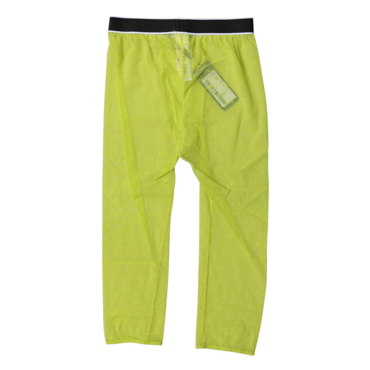Green DG Logo Nylon Cropped Tights Underwear-Dolce & Gabbana-LabelTerrace.com
