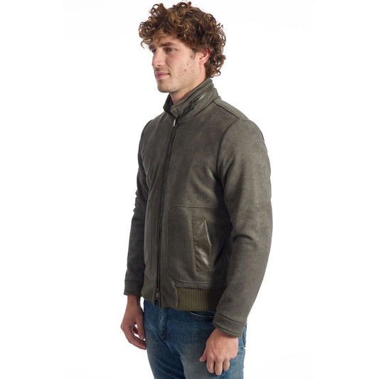 Green Eco Leather Men's Jacket-Roberto Pepe Luxury-LabelTerrace.com