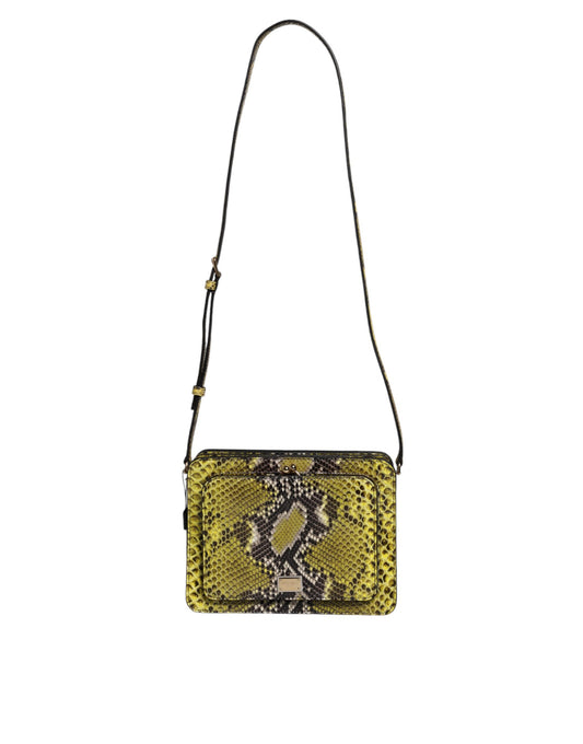 Green Exotic Leather DG Plaque Crossbody Clutch Bag-Dolce & Gabbana-LabelTerrace.com