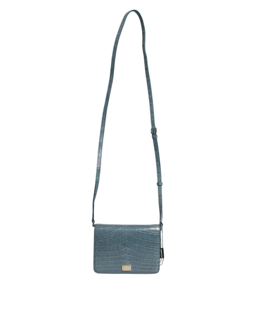 Green Exotic Leather DG Plaque Crossbody Mini Bag-Dolce & Gabbana-LabelTerrace.com