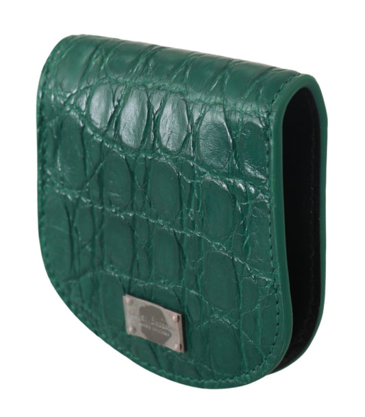 Green Exotic Skins Condom Case Holder Wallet-Dolce & Gabbana-LabelTerrace.com