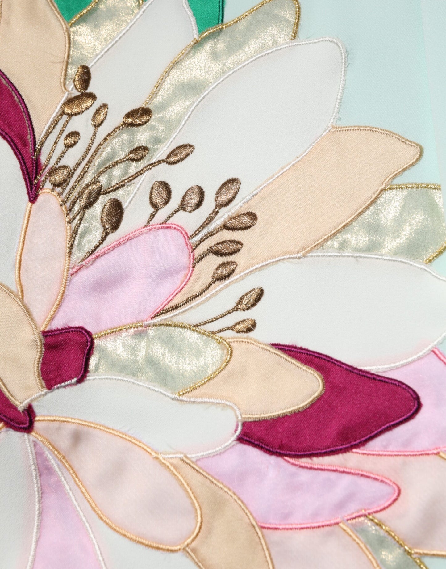 Green Floral Garterized Straight Pajama Pants-Dolce & Gabbana-LabelTerrace.com