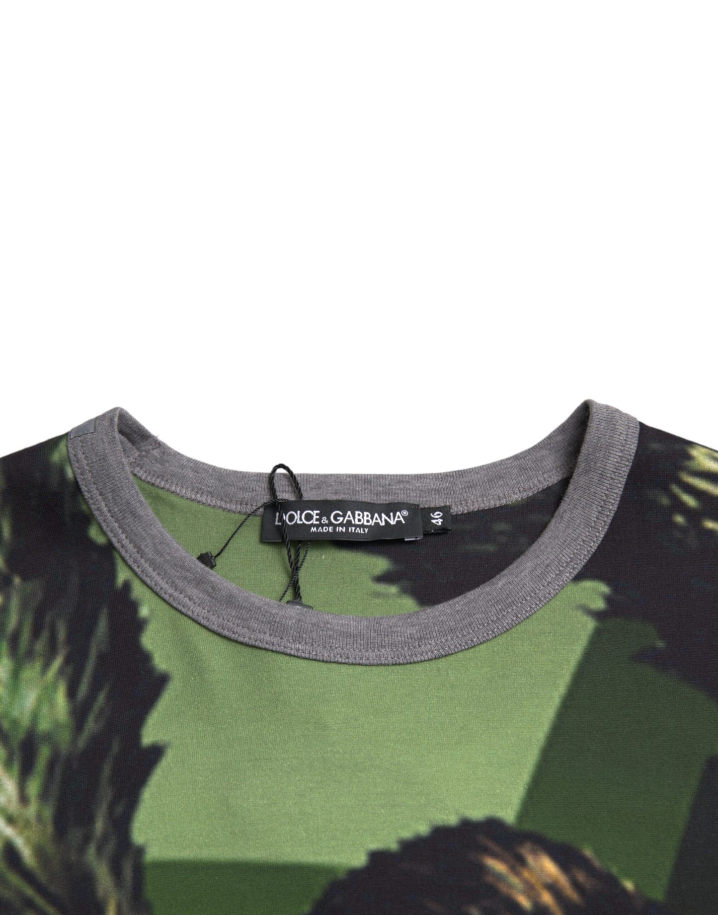 Green Gorilla Cotton Short Sleeves T-shirt-Dolce & Gabbana-LabelTerrace.com