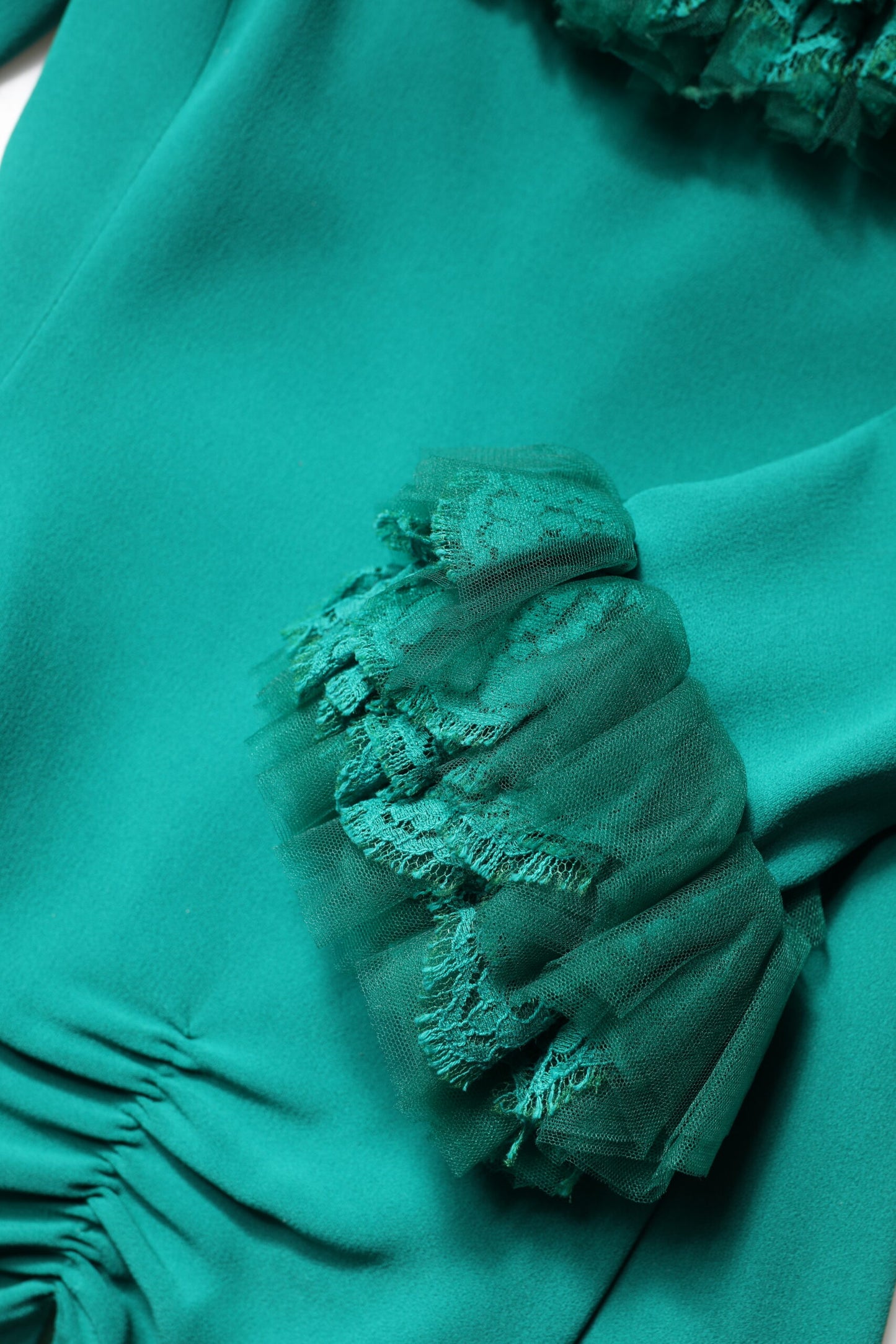 Green Lace Off Shoulder Sheath Mini Dress-Dolce & Gabbana-LabelTerrace.com