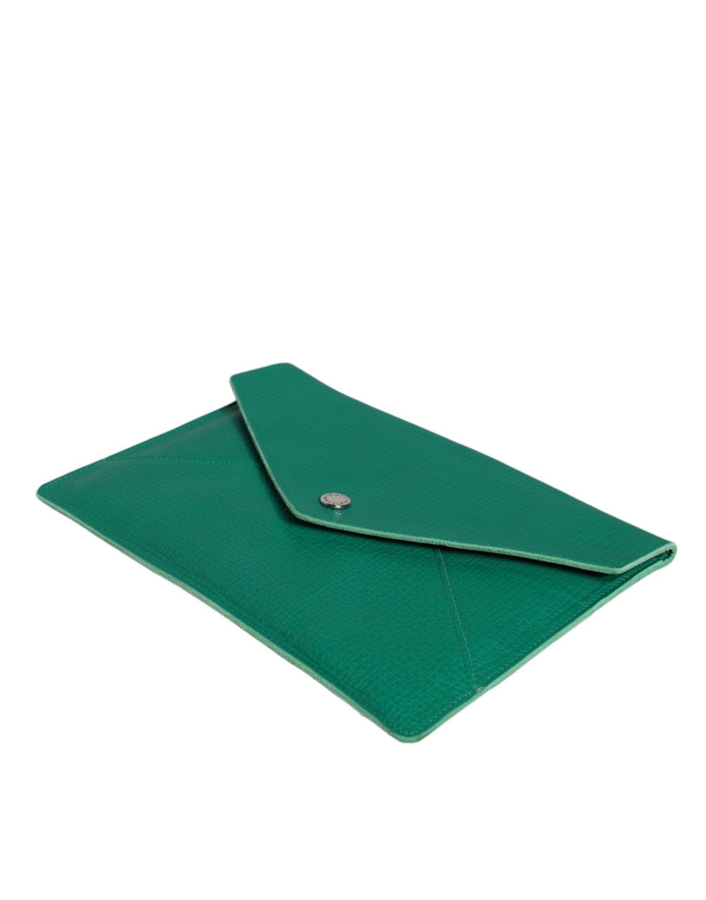 Green Leather Handbag Clutch Mini Purse Pouch Tablet Case-Dolce & Gabbana-LabelTerrace.com
