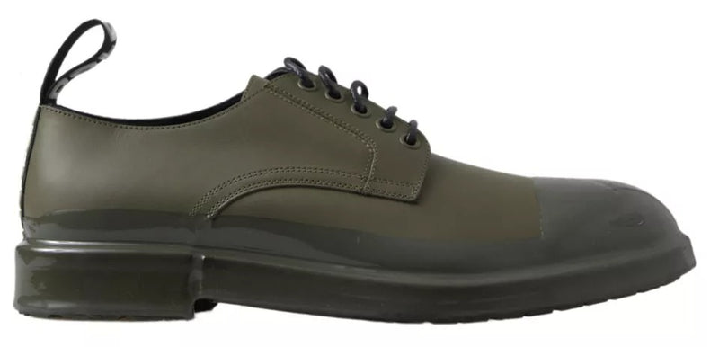 Green Leather Rubber Sole Dress Shoes-Dolce & Gabbana-LabelTerrace.com
