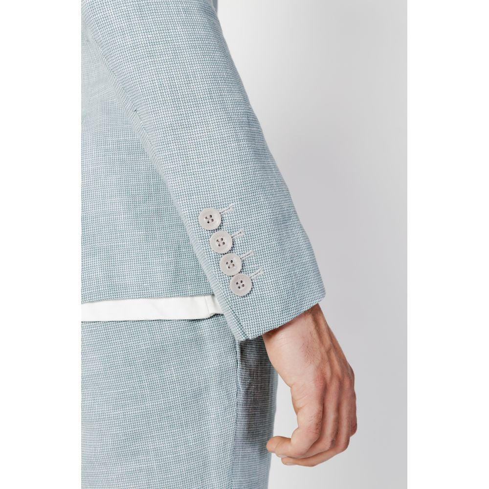 Green Linen Blazer-Antony Morato-LabelTerrace.com