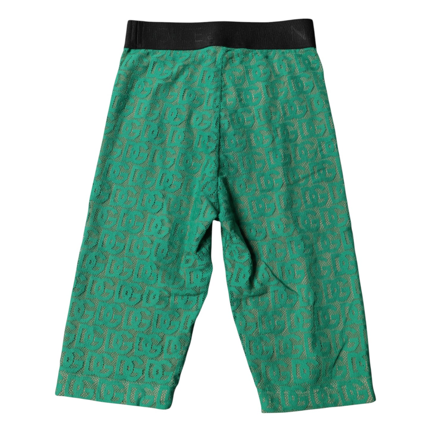 Green Logo Monogram Cropped Tights Underwear-Dolce & Gabbana-LabelTerrace.com