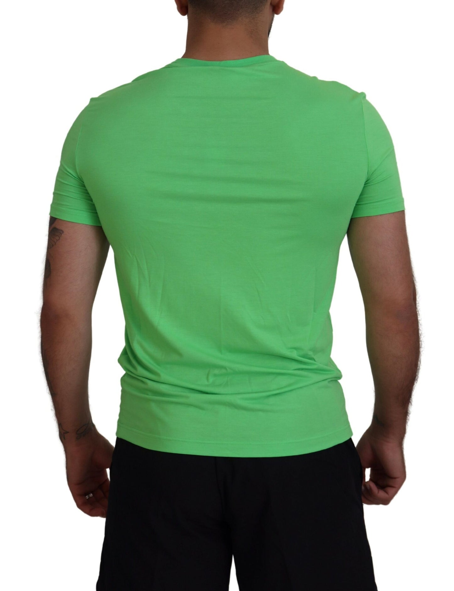 Green Modal Short Sleeves Crewneck T-shirt-Dsquared²-LabelTerrace.com
