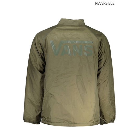Green Nylon Men Jacket-Vans-LabelTerrace.com