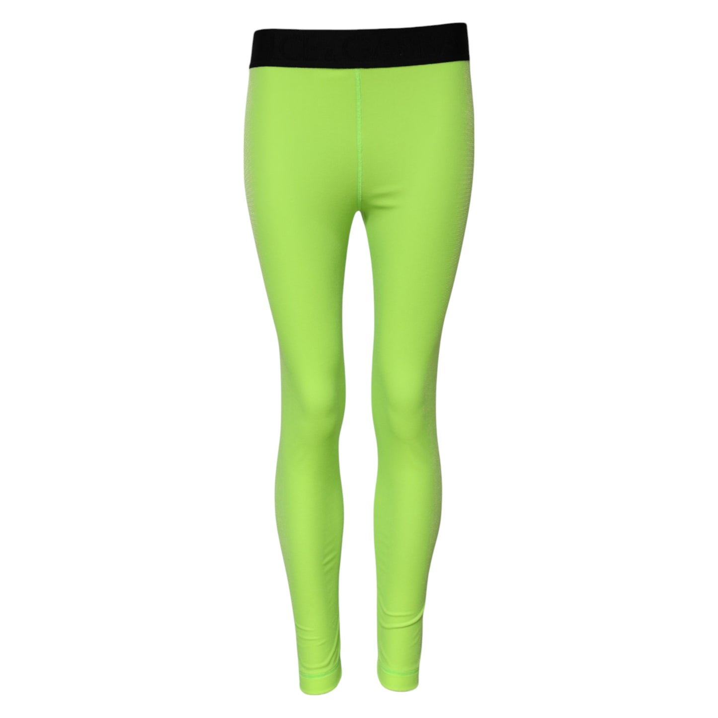 Green Nylon Slim Fit Leggings Pants-Dolce & Gabbana-LabelTerrace.com