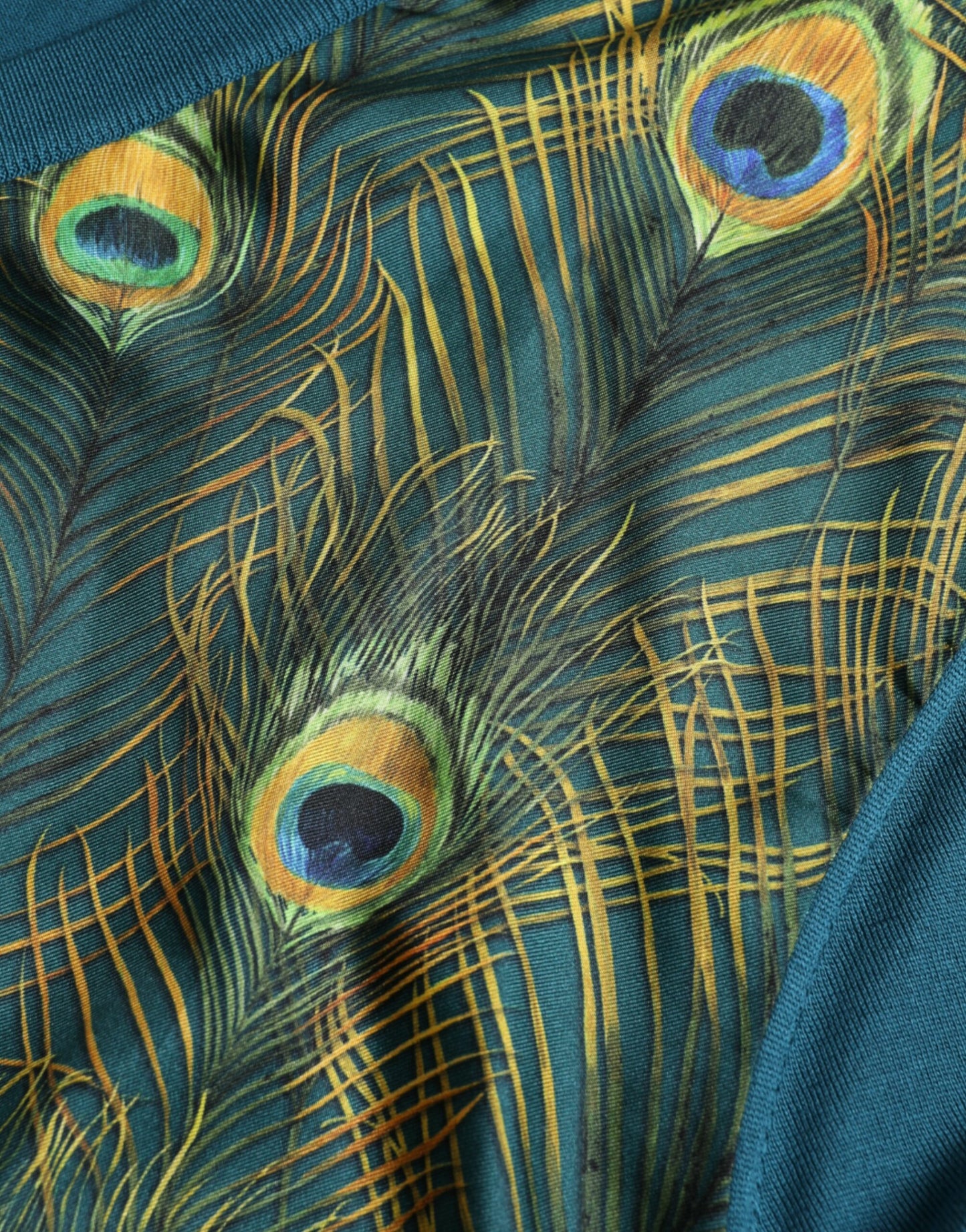 Green Peacock Feather Pullover Sweater-Dolce & Gabbana-LabelTerrace.com