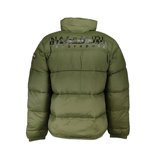 Green Polyamide Men's Jacket-Napapijri-LabelTerrace.com