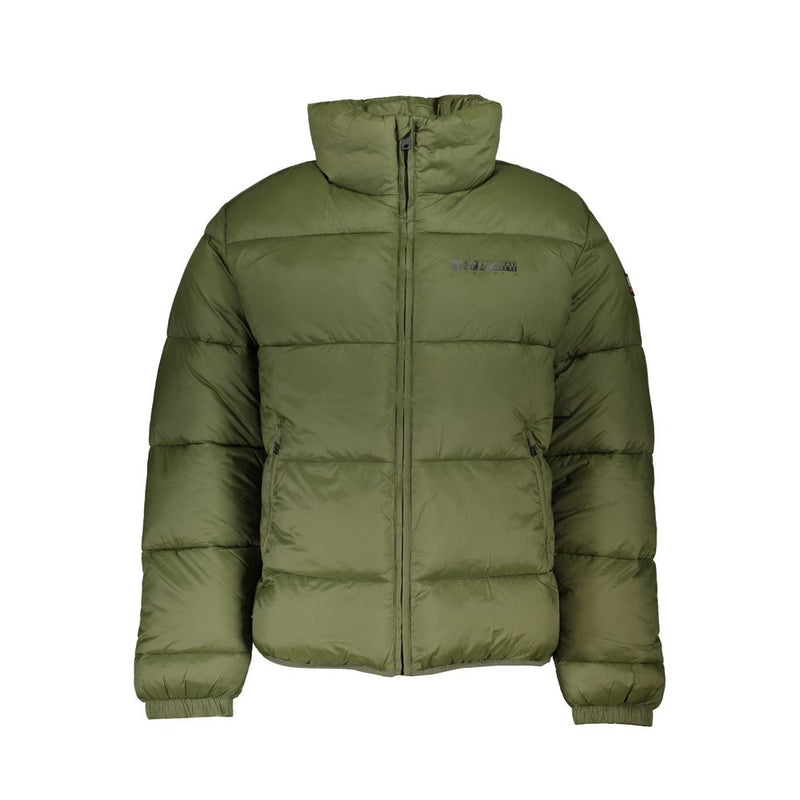 Green Polyamide Men's Jacket-Napapijri-LabelTerrace.com