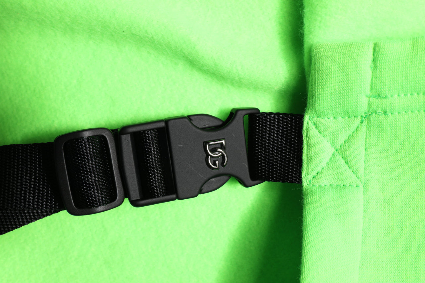 Green Polyester Hooded Sportswear Vest Sweater-Dolce & Gabbana-LabelTerrace.com