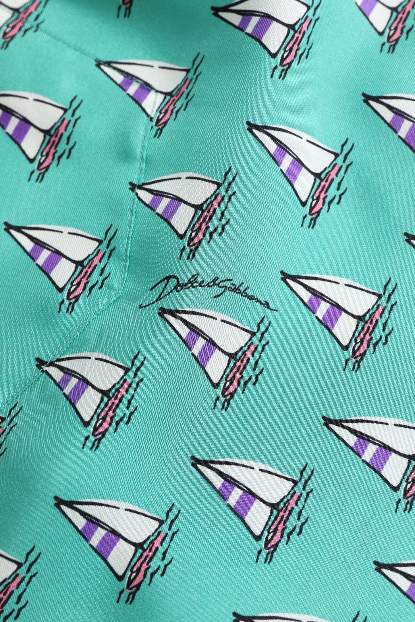 Green Printed Short Sleeves Casual Shirt-Dolce & Gabbana-LabelTerrace.com