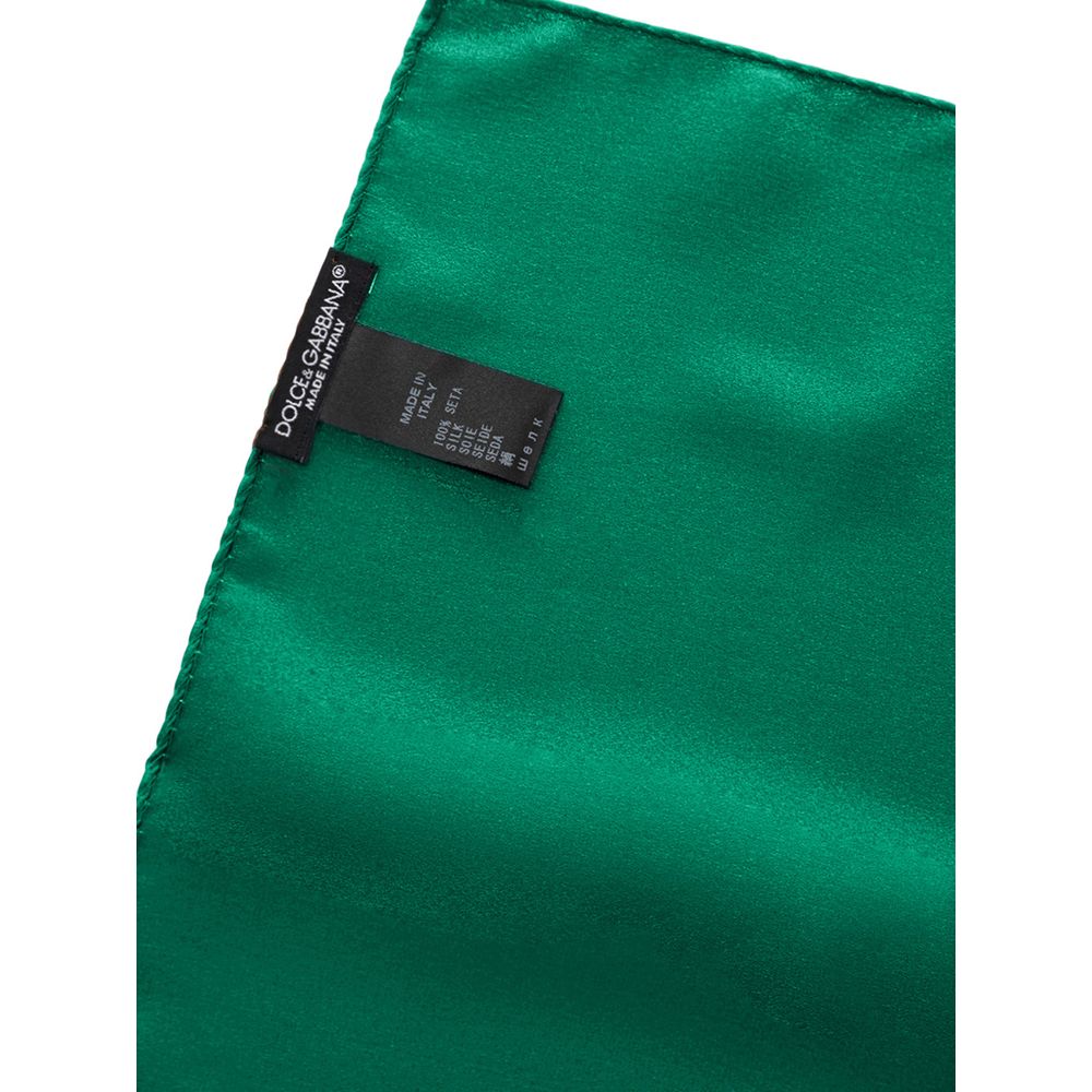Green Silk Pocket Square-Dolce & Gabbana-LabelTerrace.com