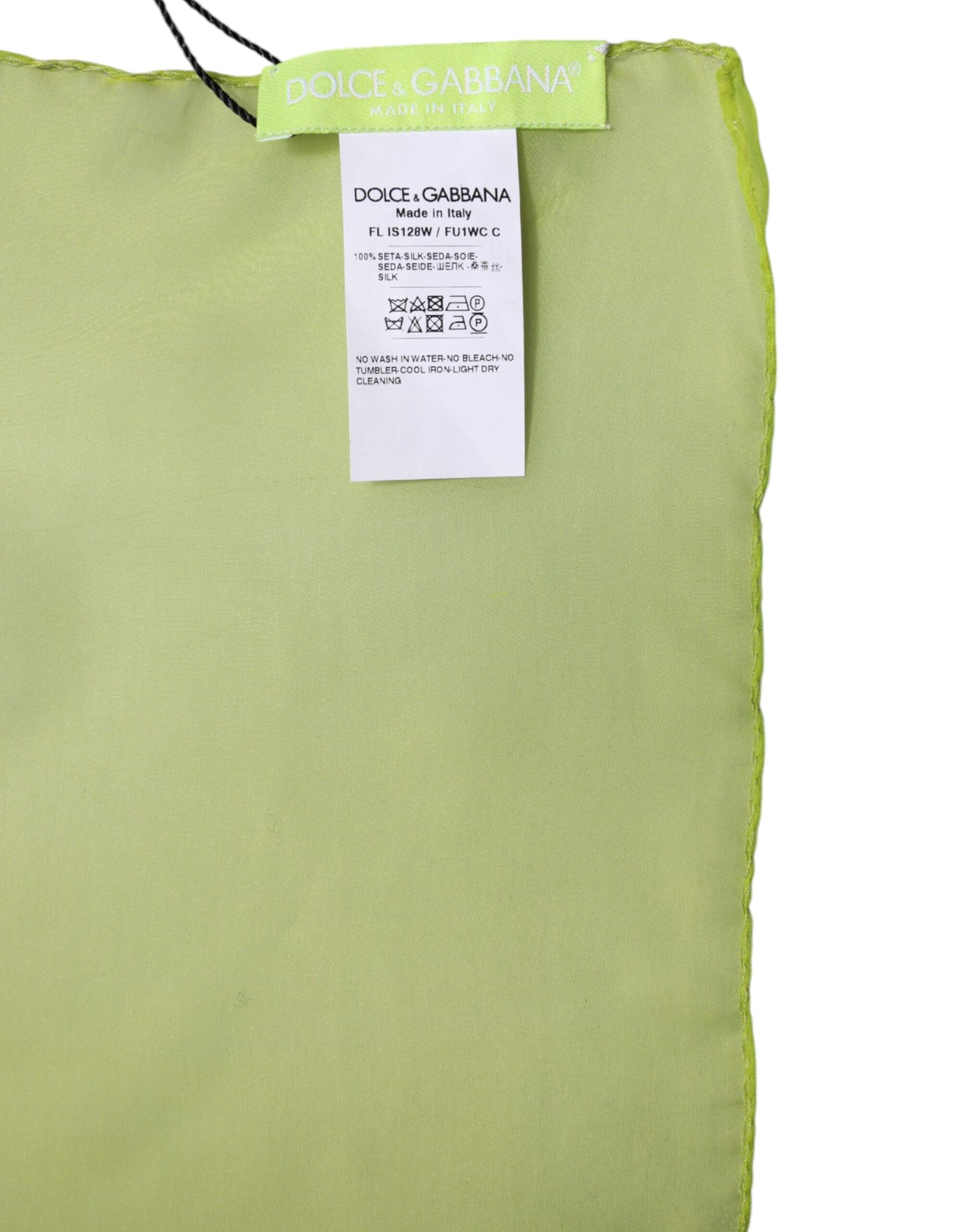 Grønt silke rektangulært wrap sjal halsedisse