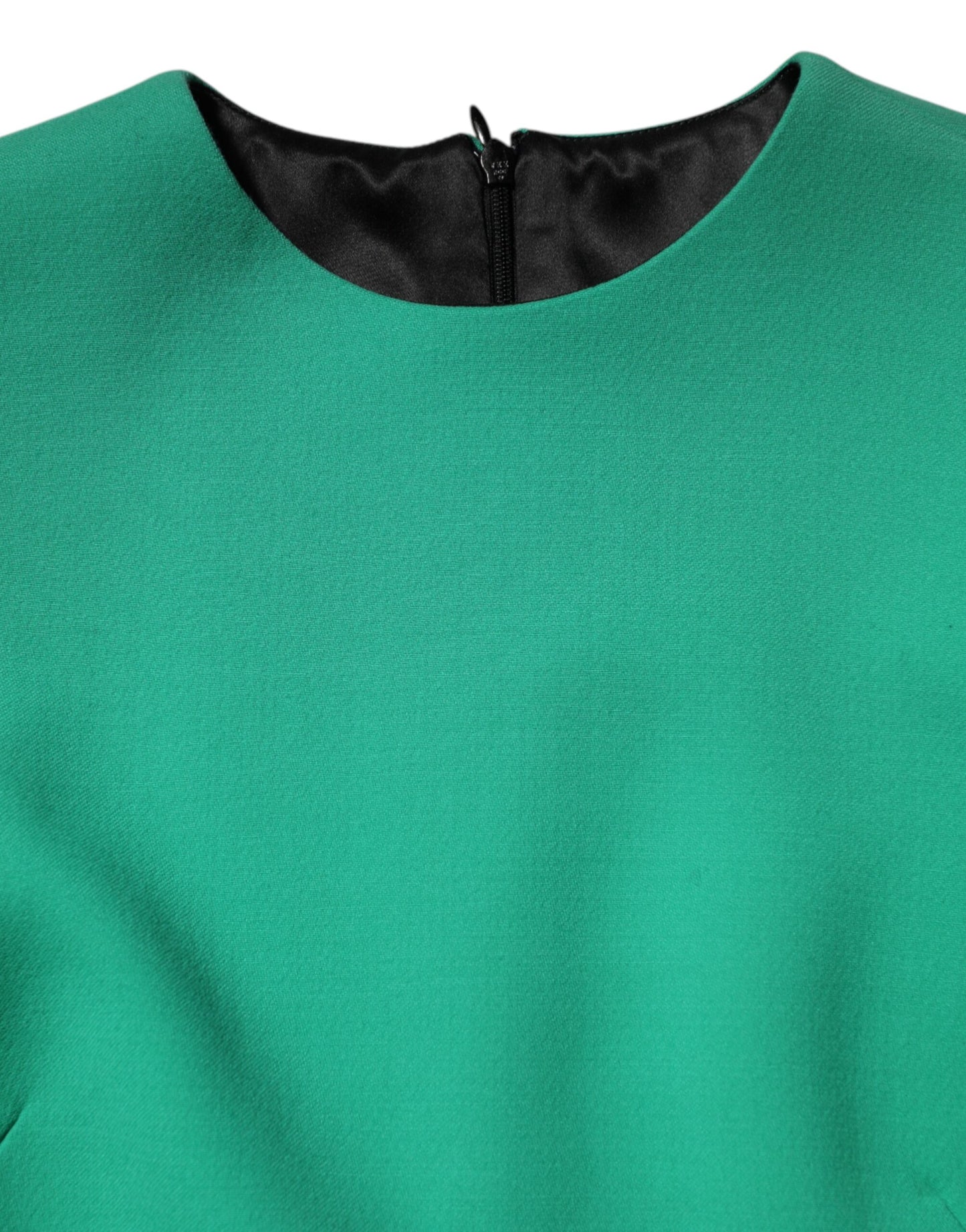 Green Viscose Acetate Mini Long Sleeve Dress-Dolce & Gabbana-LabelTerrace.com