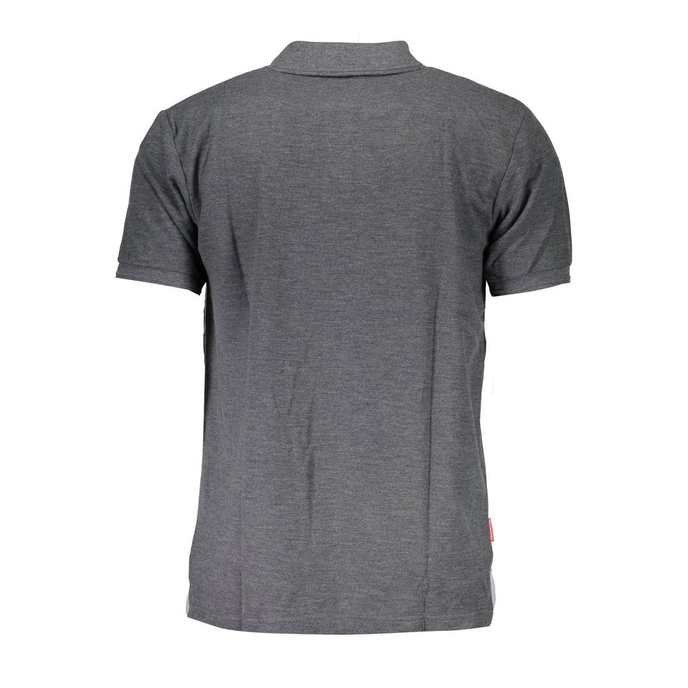 Grigio Polyester Men Polo