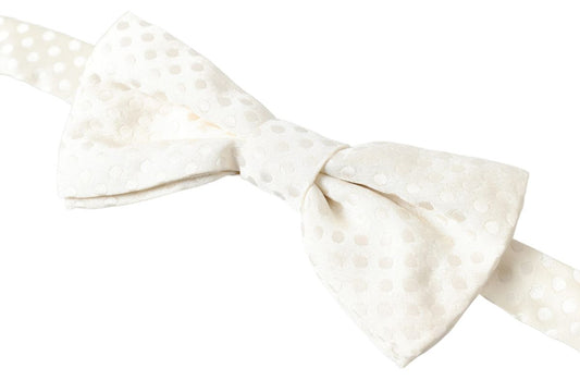 Ivory Fantasy Pattern Adjustable Neck Papillon Bow Tie-Dolce & Gabbana-LabelTerrace.com