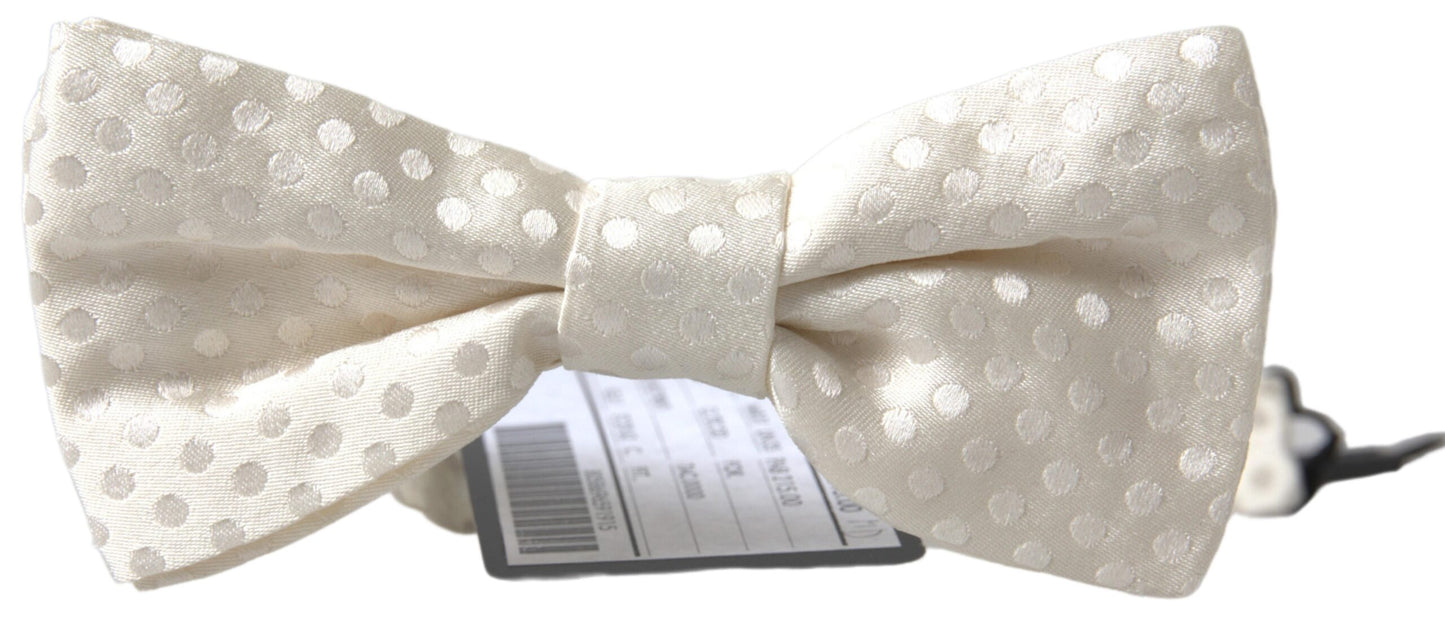 Ivory Fantasy Pattern Adjustable Neck Papillon Bow Tie-Dolce & Gabbana-LabelTerrace.com