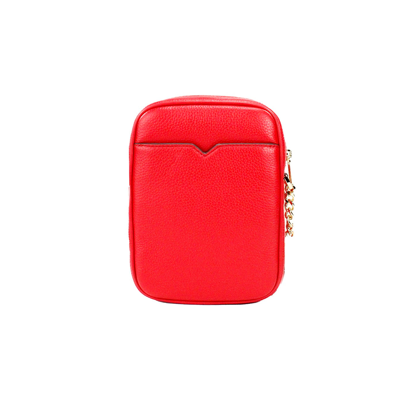 Jet Set Bright Red Pebbled Leather North South Chain Crossbody Bag-Michael Kors-LabelTerrace.com