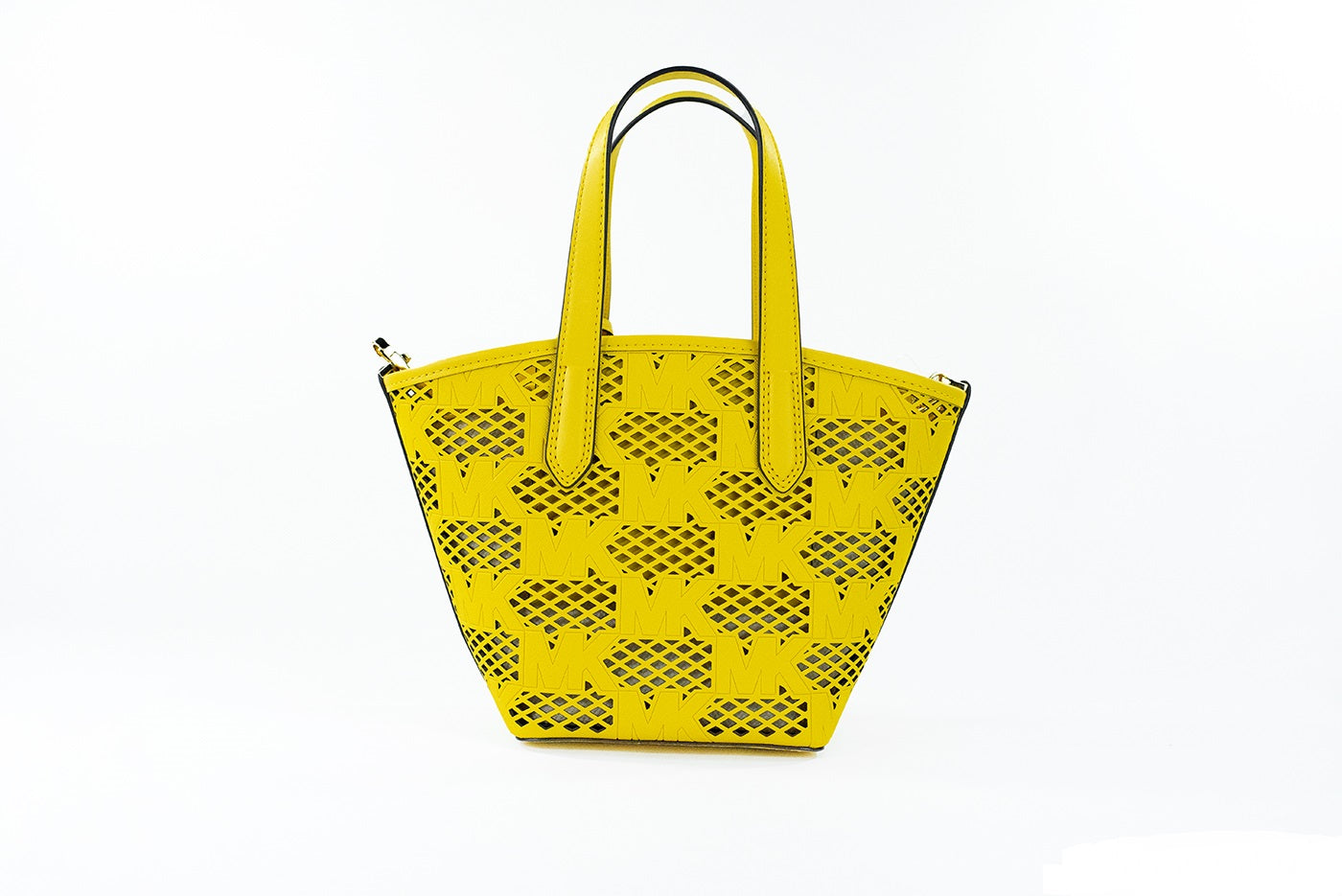 Kimber Small Daffodil Leather 2-in-1 Zip Tote Messenger Bag Purse-Michael Kors-LabelTerrace.com