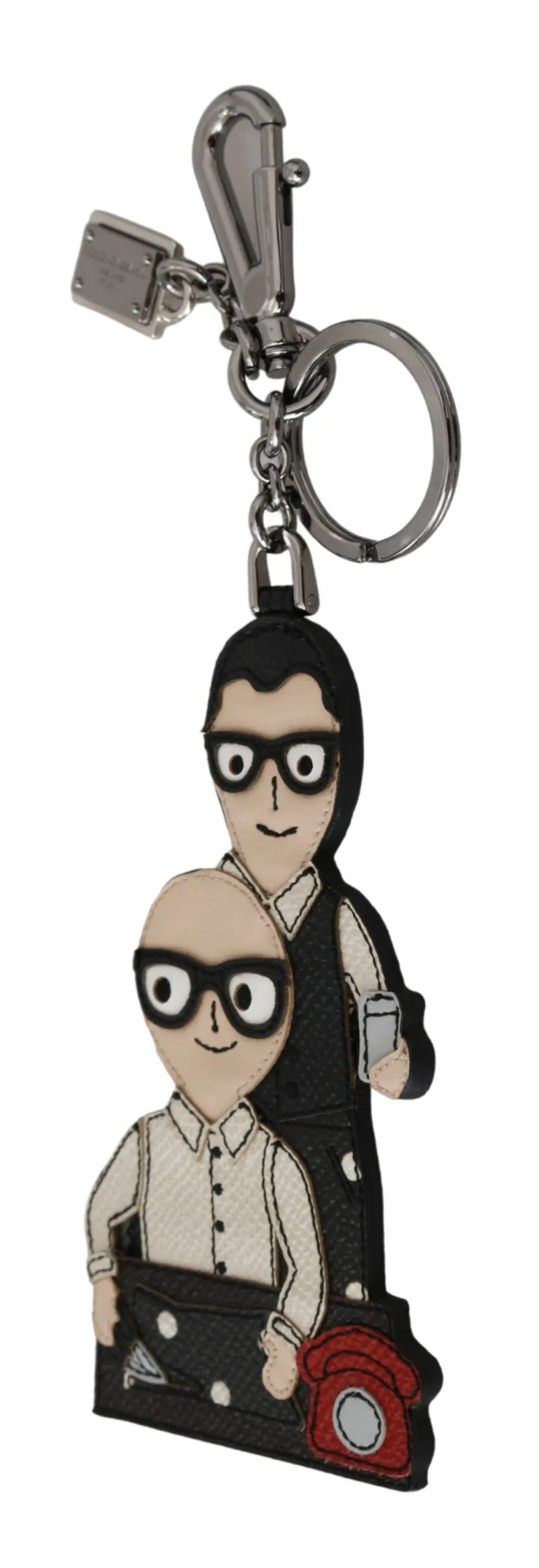 Leather Dominico Stefano #DGFAMILY Logo Badge Keychain-Dolce & Gabbana-LabelTerrace.com
