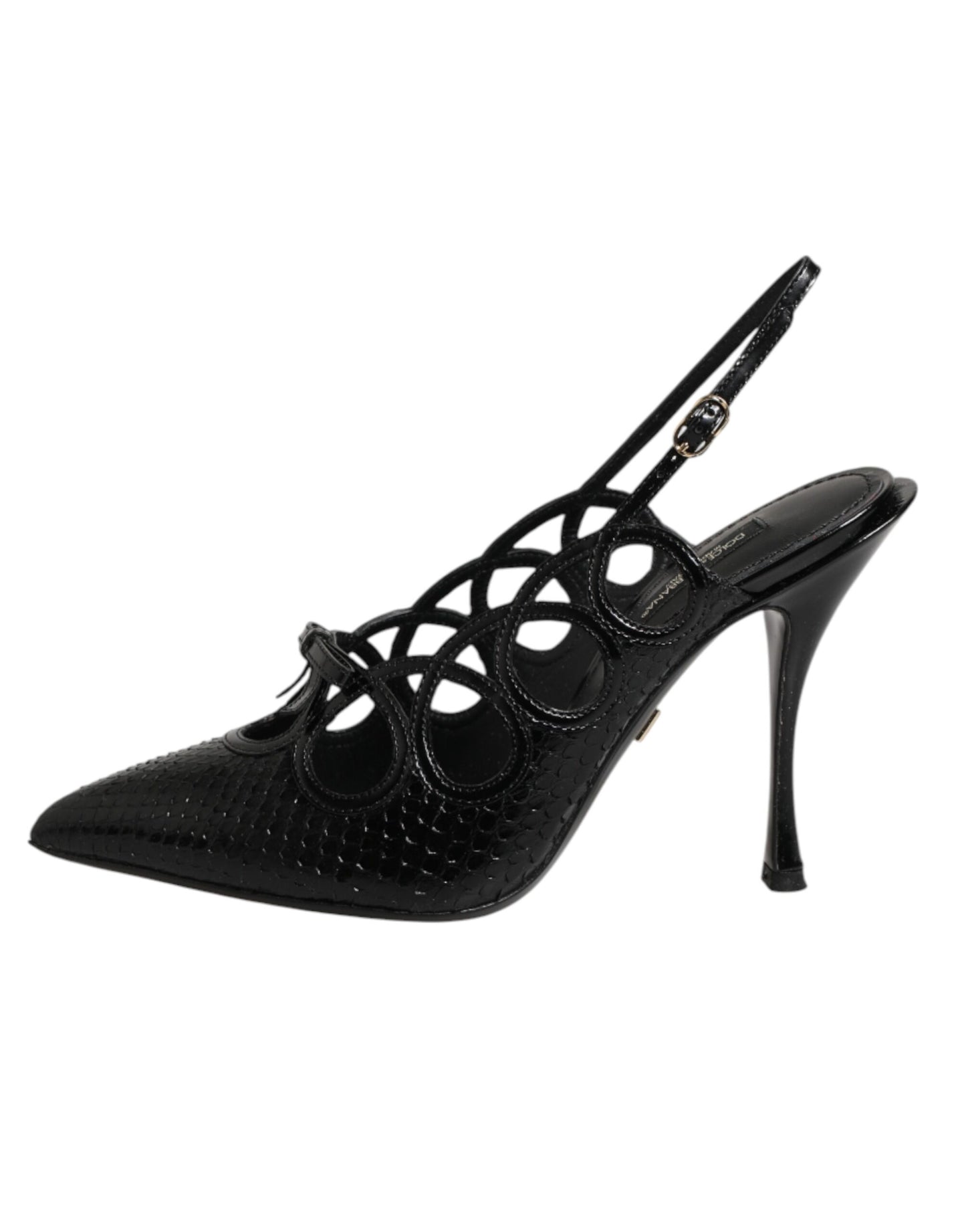 Leather High Heels Slingback Shoes