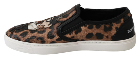 Leather Leopard #dgfamily Loafers Shoes-Dolce & Gabbana-LabelTerrace.com