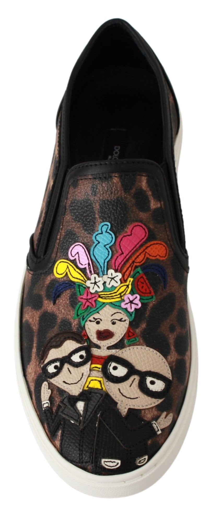 Leather Leopard #dgfamily Loafers Shoes-Dolce & Gabbana-LabelTerrace.com