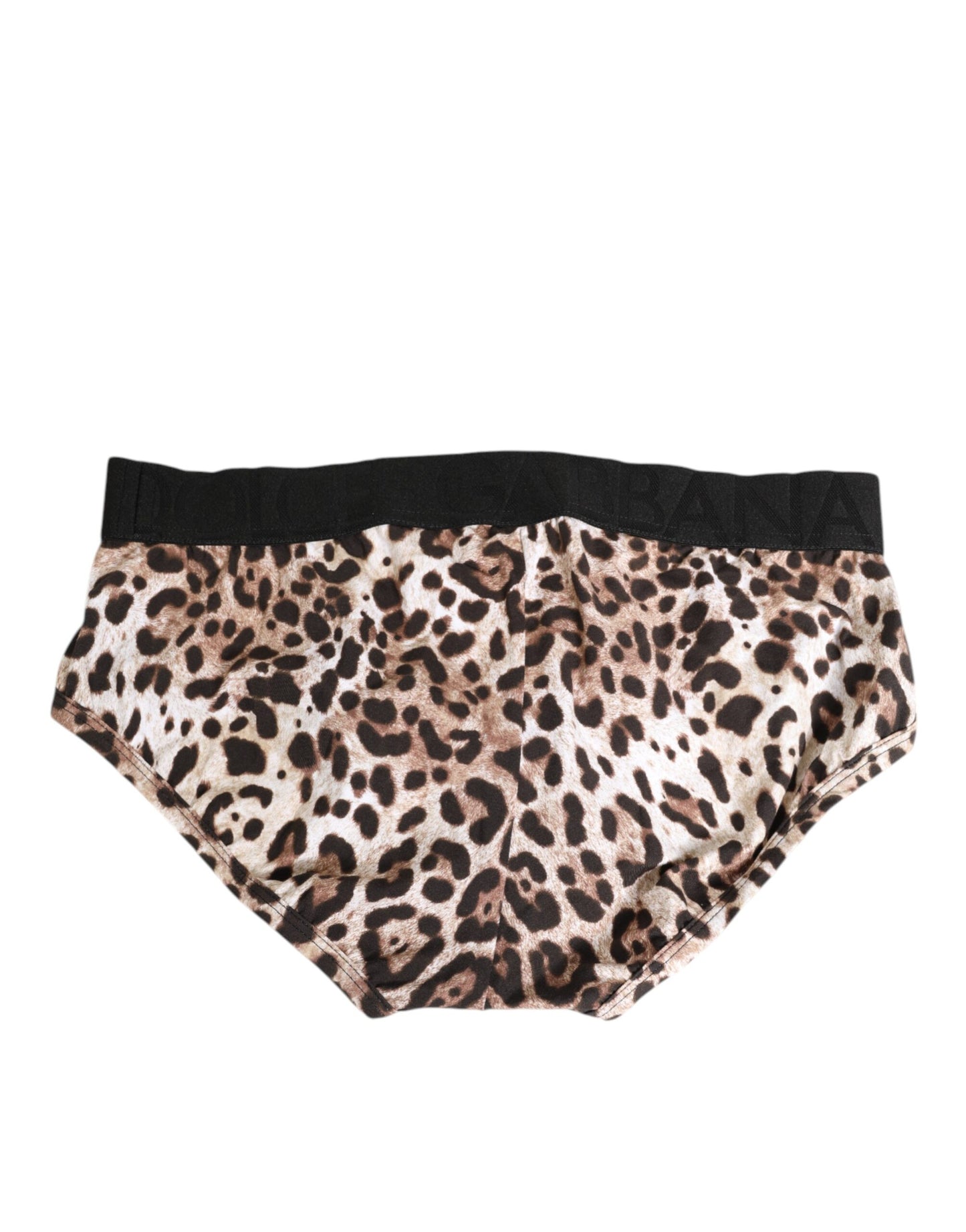 Leopard Print Black Waistband Cotton Underwear-Dolce & Gabbana-LabelTerrace.com