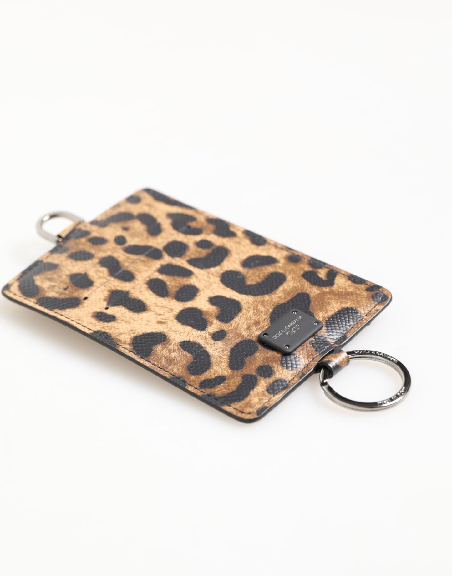 Leopard Print Leather Embossed Lanyard Card Holder Wallet-Dolce & Gabbana-LabelTerrace.com