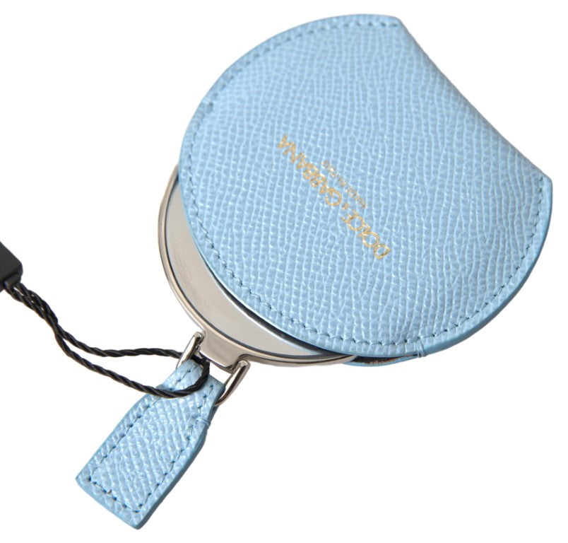 Light Blue Calfskin Leather Mirror Holder-Dolce & Gabbana-LabelTerrace.com
