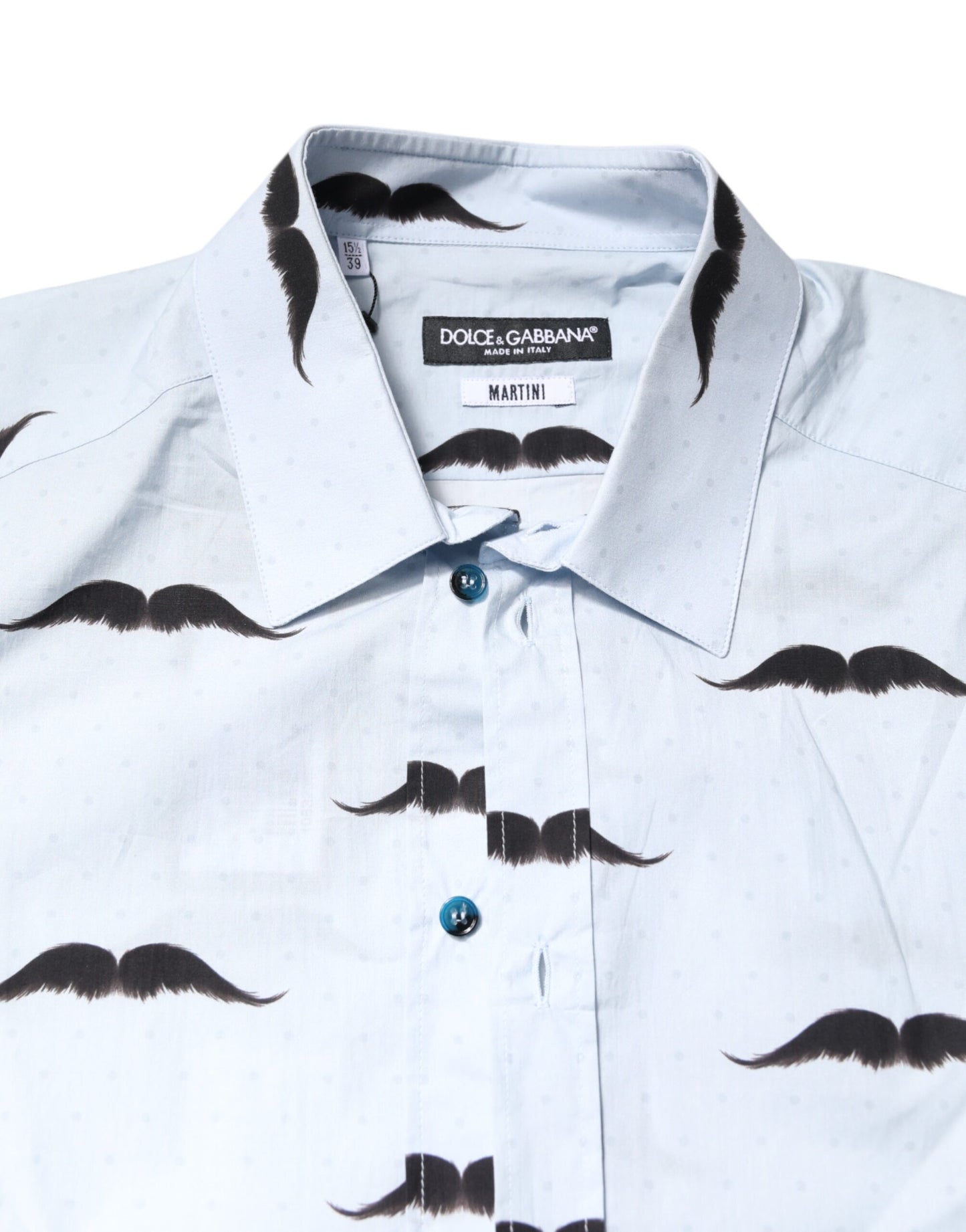 Light Blue Cotton MARTINI Formal Dress Shirt-Dolce & Gabbana-LabelTerrace.com