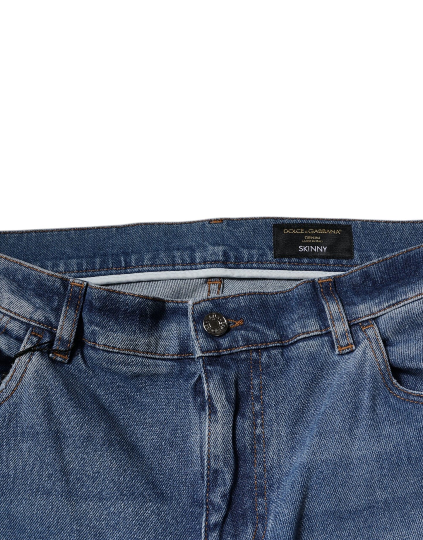 Light Blue Cotton Men Skinny Denim Jeans-Dolce & Gabbana-LabelTerrace.com