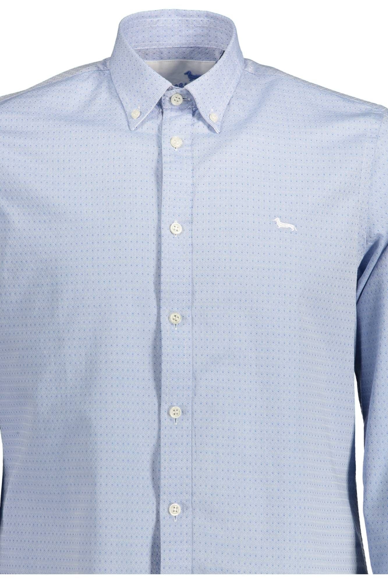 Light Blue Cotton Regular Fit Shirt-Harmont & Blaine-LabelTerrace.com