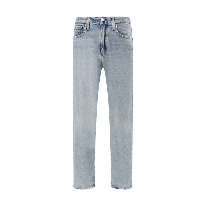 Light Blue Cotton Skinny Jeans