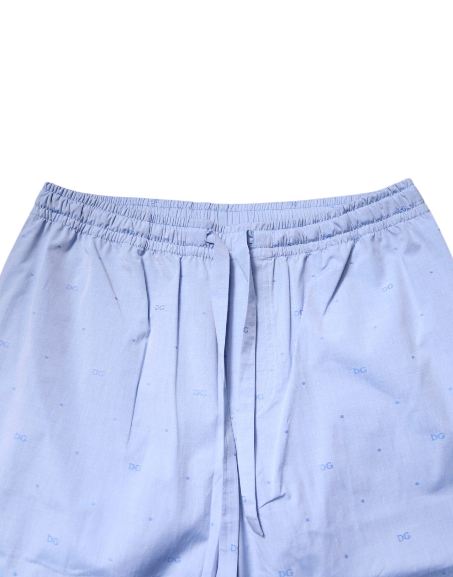 Light Blue DG Logo Cotton Men Pajama Set Sleepwear-Dolce & Gabbana-LabelTerrace.com