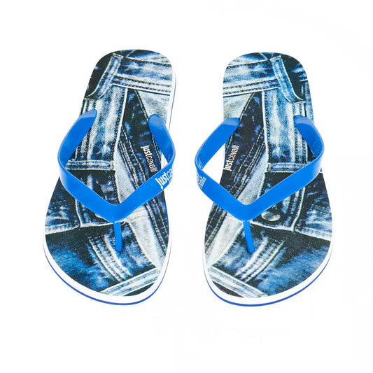 Light Blue EVA Men Sandal-Just Cavalli-LabelTerrace.com
