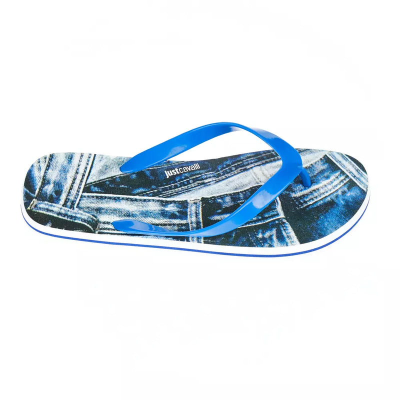 Light Blue EVA Men Sandal-Just Cavalli-LabelTerrace.com
